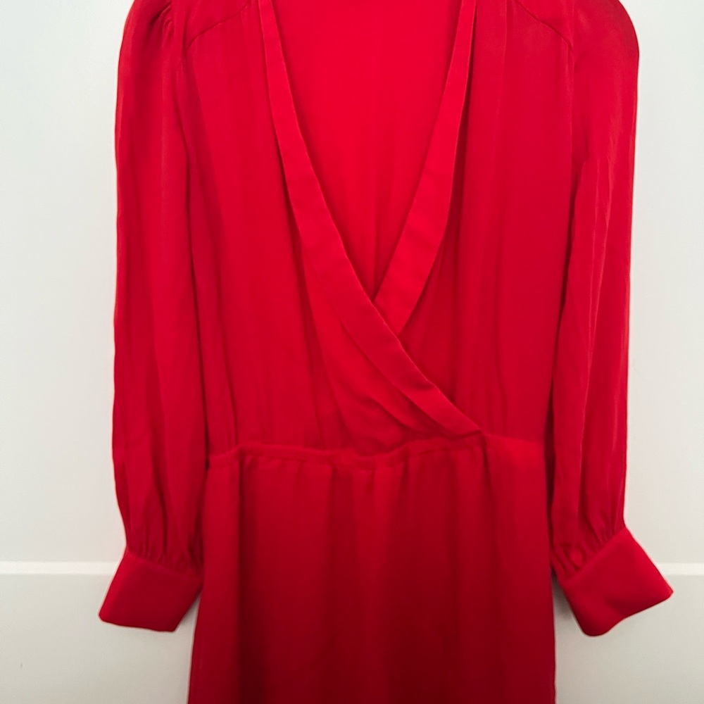 Parker red silk dress